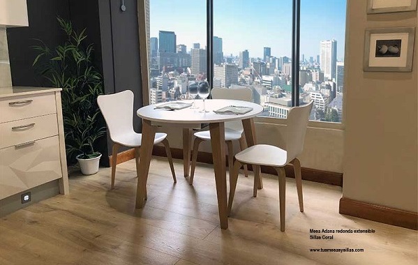 como elegir una mesa redonda extensible