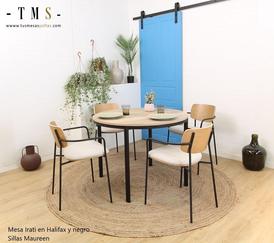 mesa-redonda-negro-madera